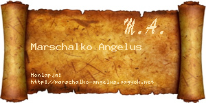 Marschalko Angelus névjegykártya